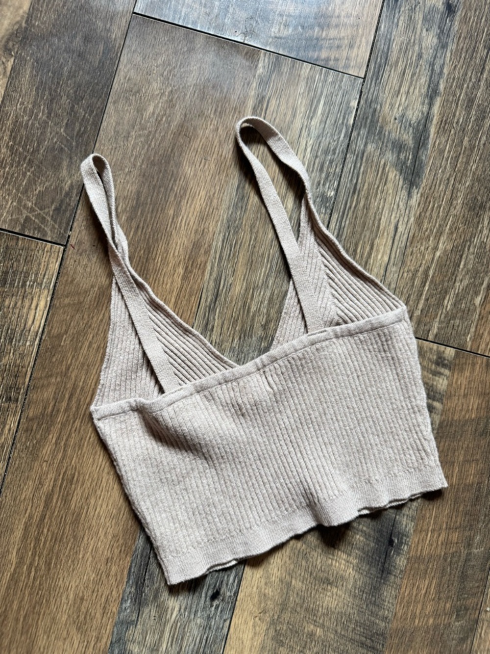 Garage Beige Ribbed Knit Tank - Picture 5 of 8